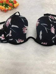 Floral Print Comfy Push Up Bra