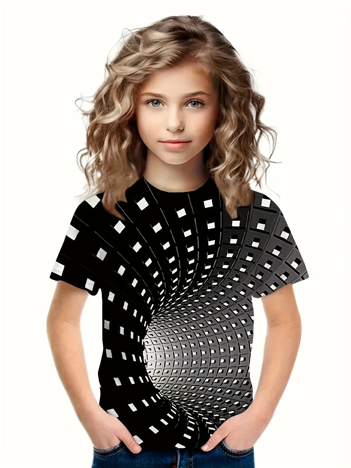 Breathable 3D Print Graphic Short Sleeve T-shirt Boys Girls Summer Clothes