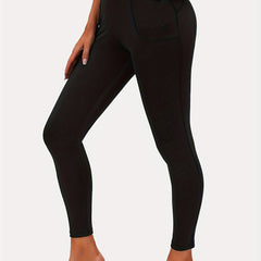 High Waisted Tummy Control Athletic Leggings With Pockets