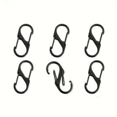 6pcs Carabiner Buckle Clip Snap Hook Keychain For Outdoor Sports