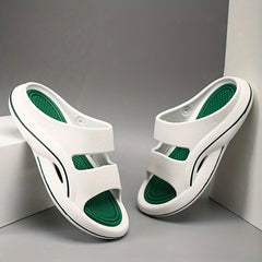 Men's Non Slip Platform Slides Soft Sole Cloud Slides for Bathroom Beach