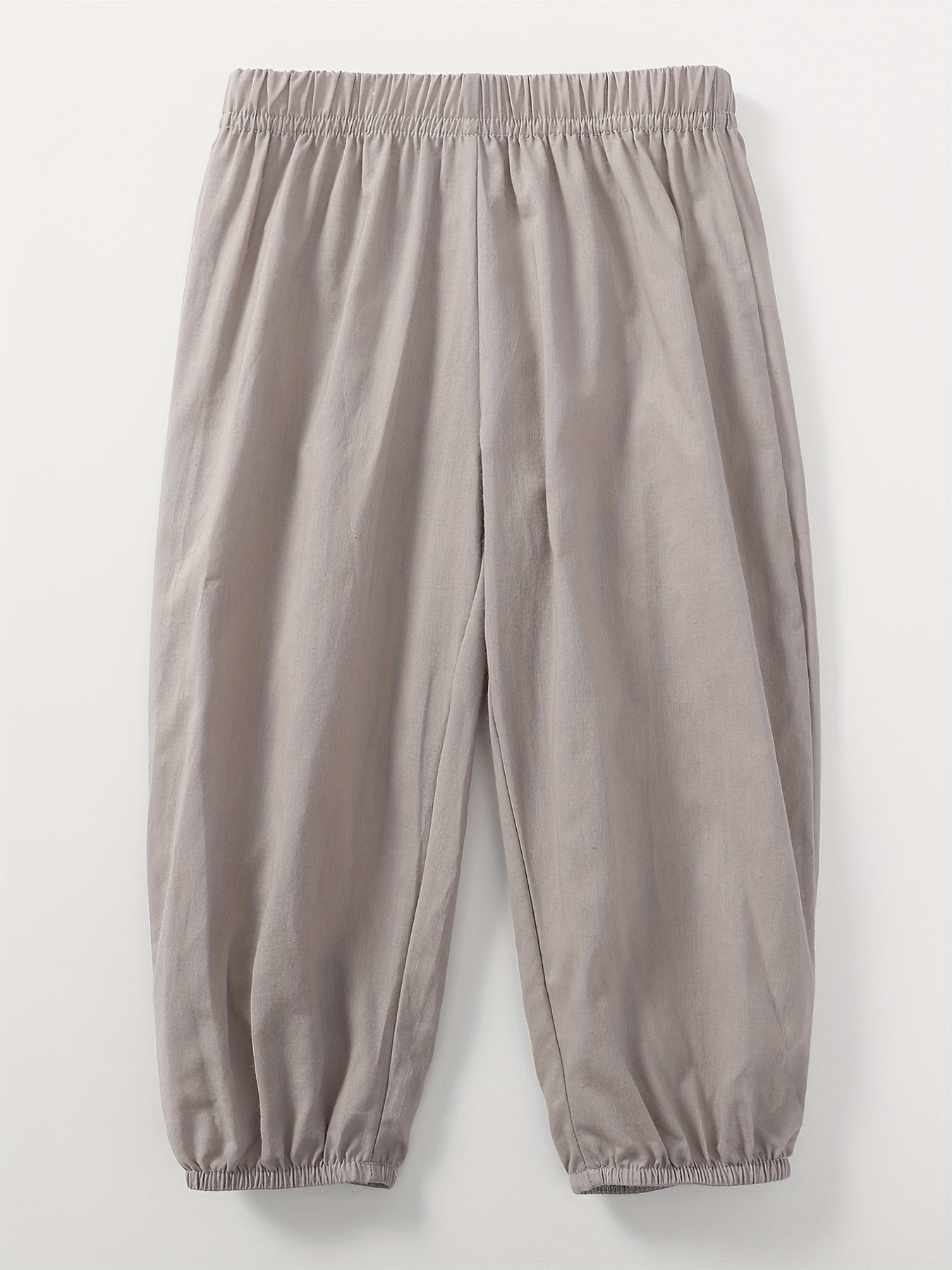 Toddler Girls Wide Leg Cotton Pants Elastic Waist Summer Kids Clothes