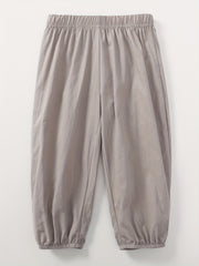 Toddler Girls Wide Leg Cotton Pants Elastic Waist Summer Kids Clothes