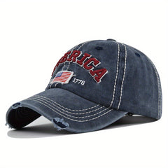 3D Embroidery Baseball Cap AMERICA Peaked Cap Curved Brim Hat Sun Visor