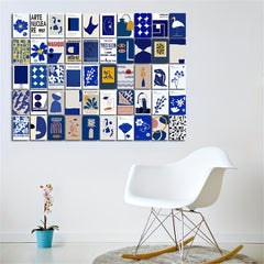 50pcs Klein Postcard Collage Set for Wall Aesthetics Wall Decoration Theme Room