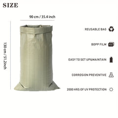 10pc Military Green Sandbags UV Protection & Ties Various Sizes