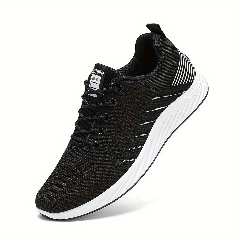 Men's Breathable Running Shoes Comfy Non Slip Lace Up Sneakers