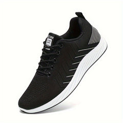 Men's Breathable Running Shoes Comfy Non Slip Lace Up Sneakers