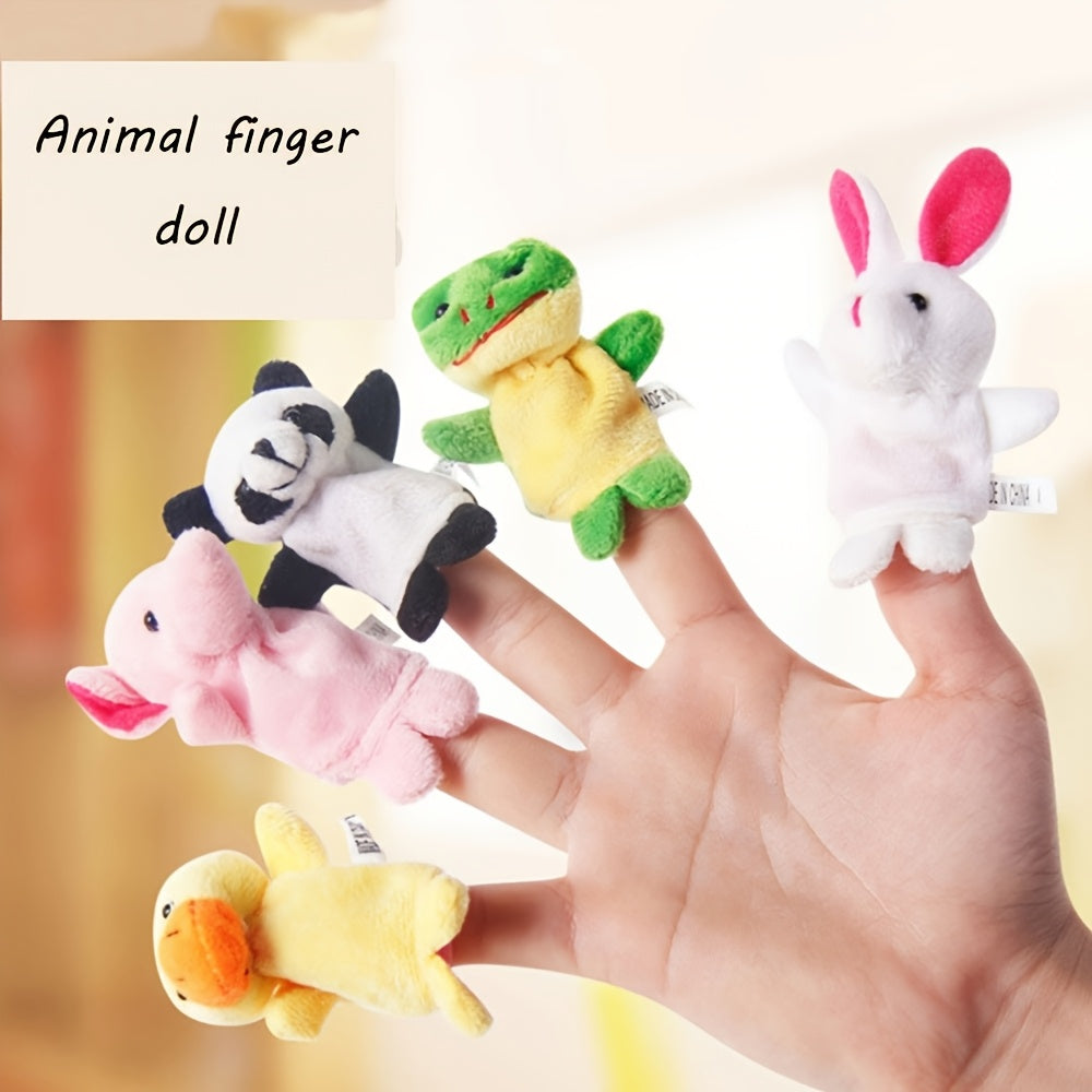 8pcs Adorable Animal Finger Puppets Set Early Childhood Education Storytelling