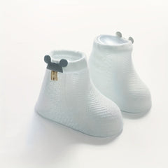 5Pairs Baby Boys Kids Mesh Breathable Ankle Socks for Spring & Summer