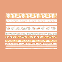10 Pack Paper Tape Suits 8.5cm 7.5cm 3.5cm Small Fresh Flower Journal Tape