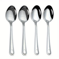 4pcs Serving Spoons Set 24 89 Cm Large Stainless Steel Buffet Dinner Restaurant