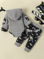 Infant Hooded Romper & Long Sleeve Bodysuit Set