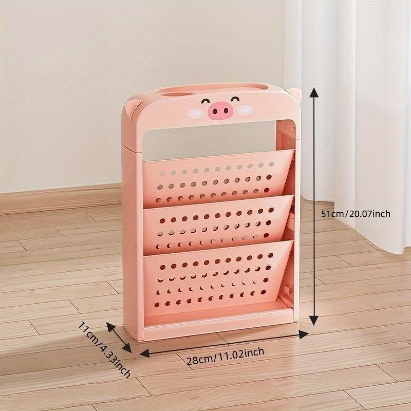 Tableside Floor Bookshelf Student Book Bag Hanging Reading Rack