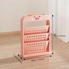Tableside Floor Bookshelf Student Book Bag Hanging Reading Rack