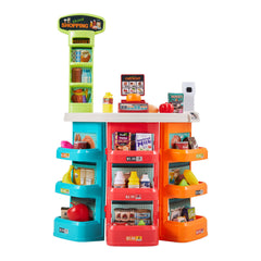 Kids Supermarket Playset 76pcs Grocery Shop Toy with Checkout Counter