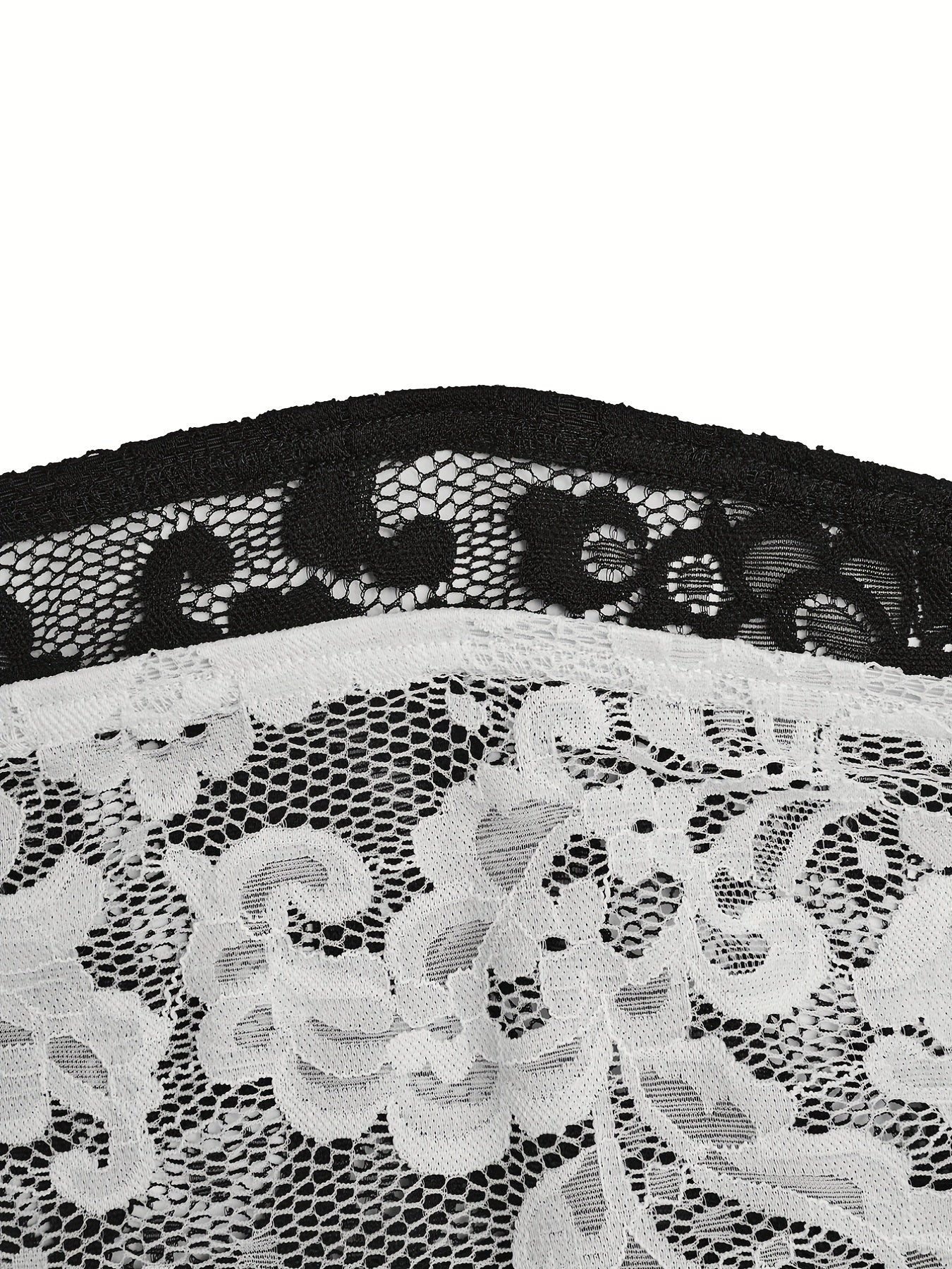 Solid Floral Jacquard Lace Tube Top