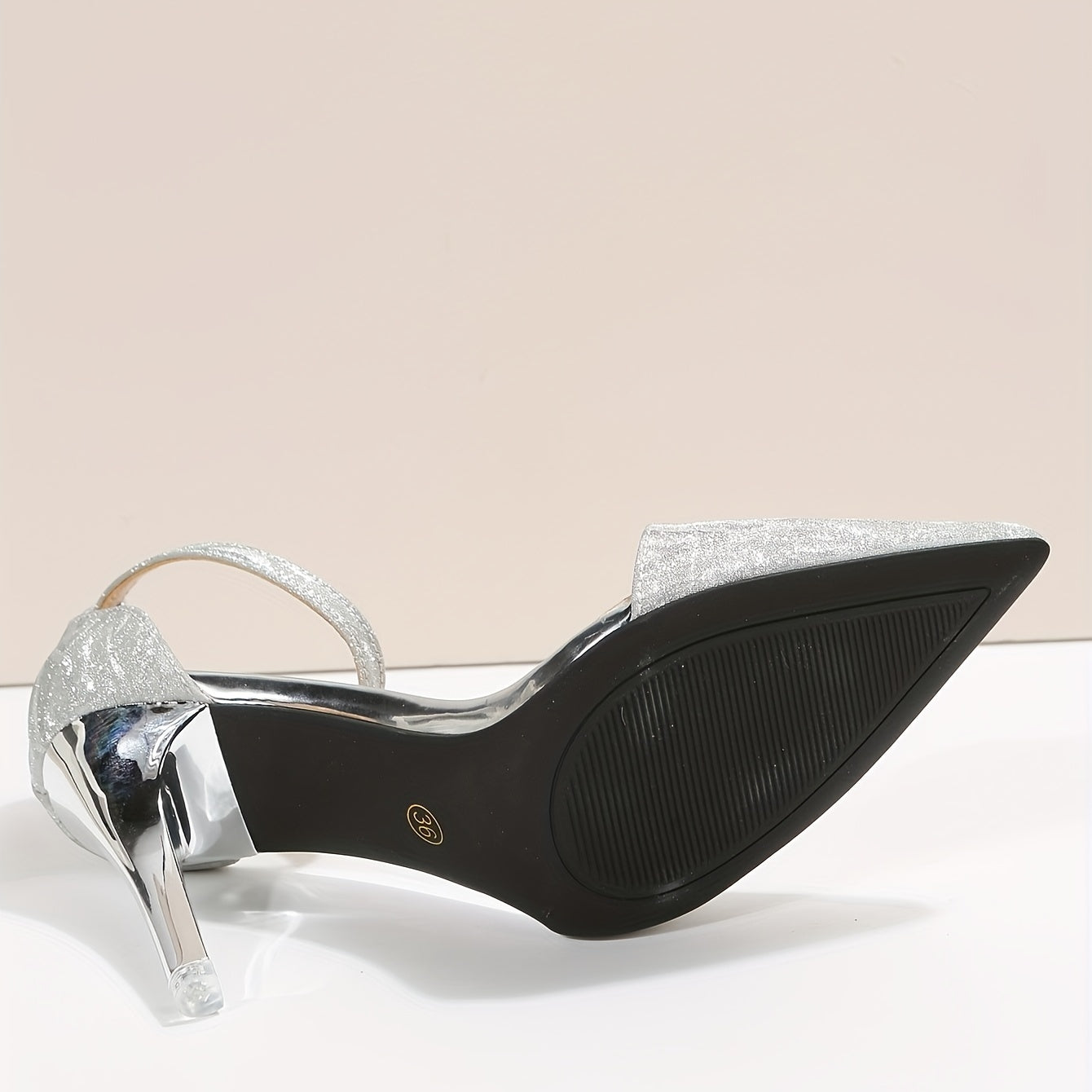 Glitter Point Toe Stiletto Heel Shoes
