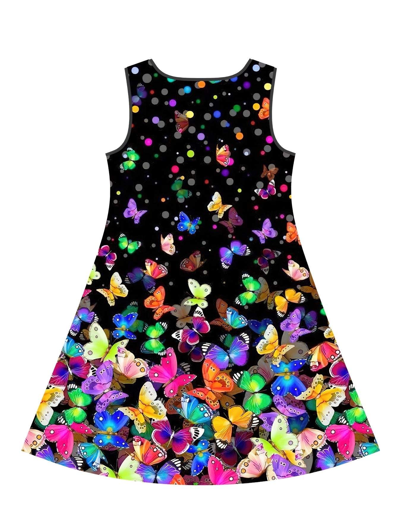 Kids Girls' Butterfly A Line Casual Dress Above Knee Length