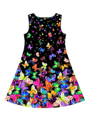 Kids Girls' Butterfly A Line Casual Dress Above Knee Length