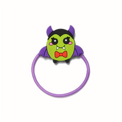 6pcs Halloween Hair Ring Hair Accessories PVC Bat Skull Ghost Witch