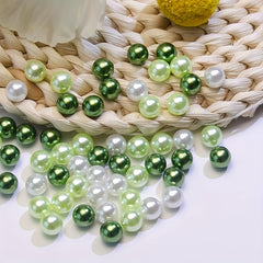 170pcs Green Mixed Pearl Throwing Beads