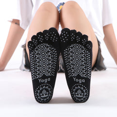 Non Slip Yoga Pilates Socks with Cross Lace Design