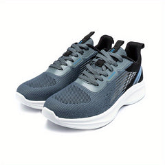 Men's Weave Knit Lace Up Casual Shoes Lightweight Comfy Sneaker