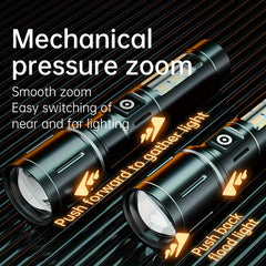Portable Rechargeable LED Flashlight Waterproof for Camping Hiking