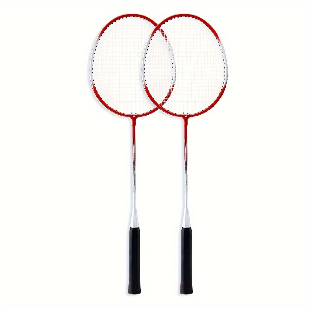2pcs Aluminum Badminton Racket w/ Bag for Indoor/Outdoor Sports