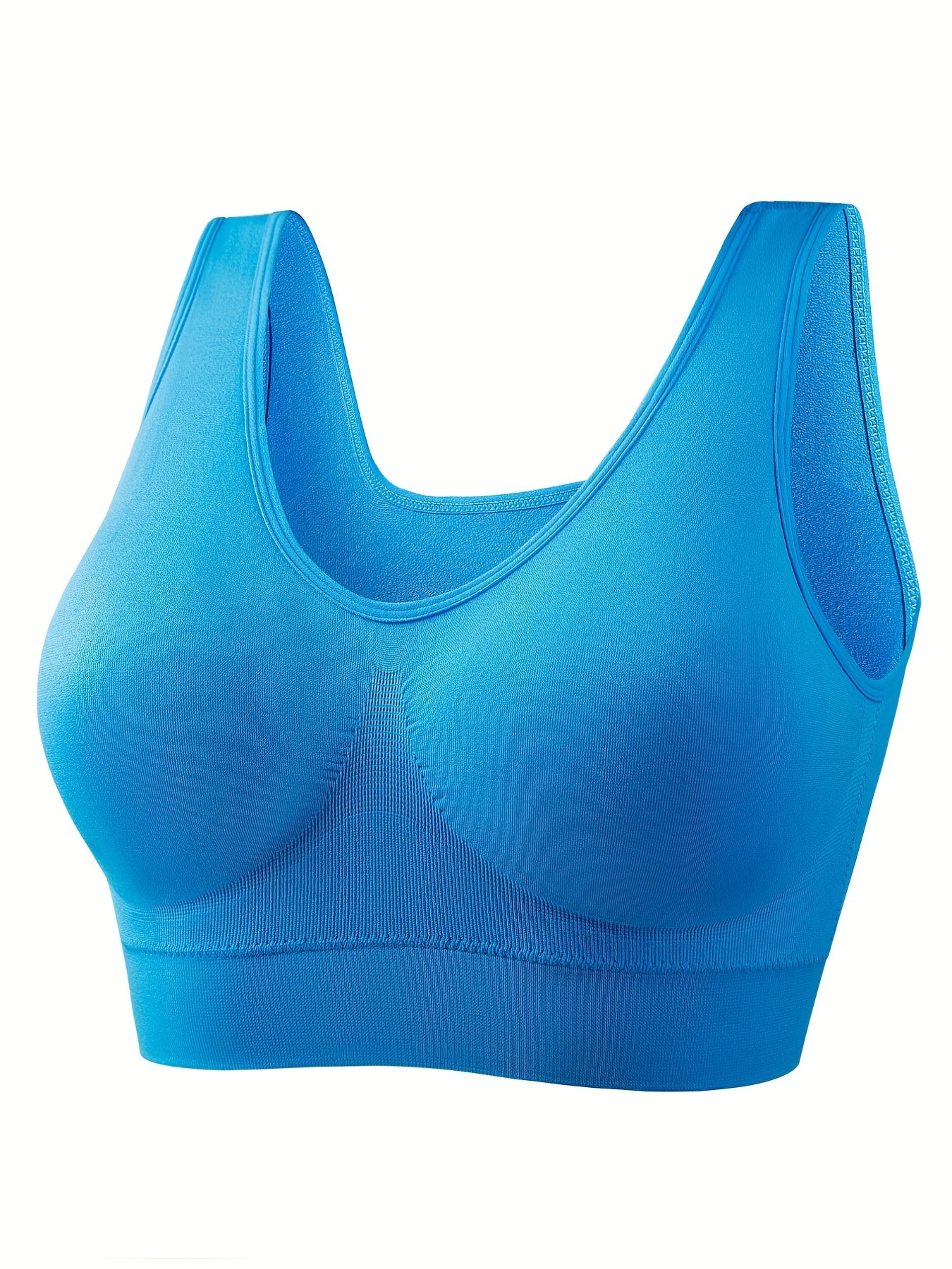 4 Pack Plus Size Sports Bra Set Solid Elastic Comfort Breathable Tank Bra