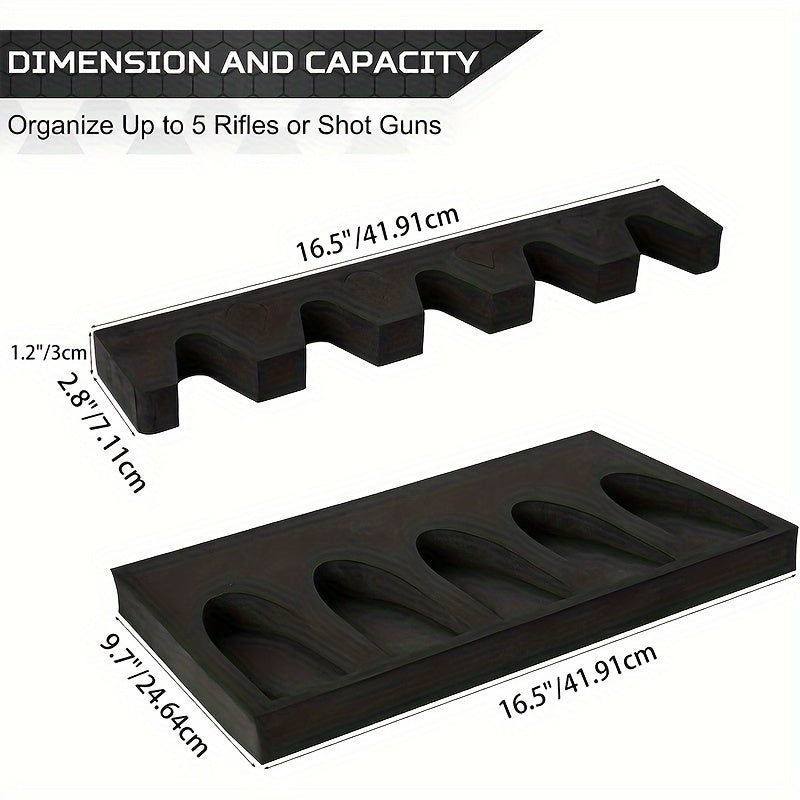 5-Slot Heavy Duty Foam Rack Kit with Magnetic Strip and Hook