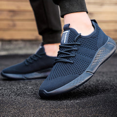 Men's Lace Up Knit Sneakers Breathable Outdoor Shoes