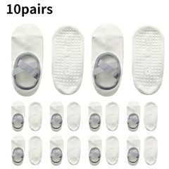 Silicone Padded Non Slip Yoga Socks with Cross Straps - Pilates Dance Fitness