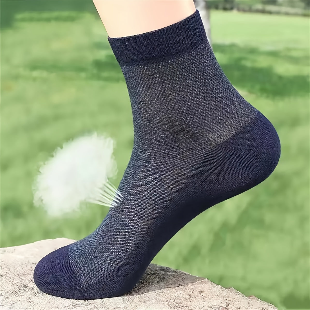 Men's Thin Breathable Mid-calf Socks - 5 Pairs