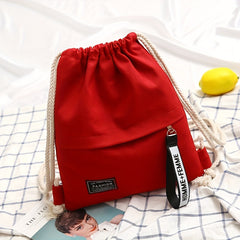 Women's Canvas Drawstring Backpack
