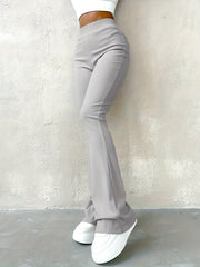 High Waisted Flared Yoga Trousers