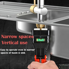 Sink Faucet Installer Wrench Repair Tool - Plumbing Tool with Gradienter