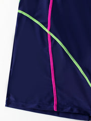Women's Plus Size Long Sleeve Half Zipper One Piece Surfing Suit