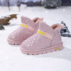 Warm Girls Snow Boots Soft Plus Fleece Outdoor Winter Hiking