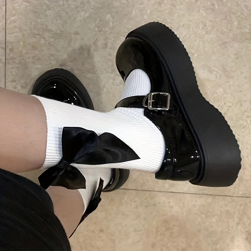 Girls Bowknot Stockings Crew Socks