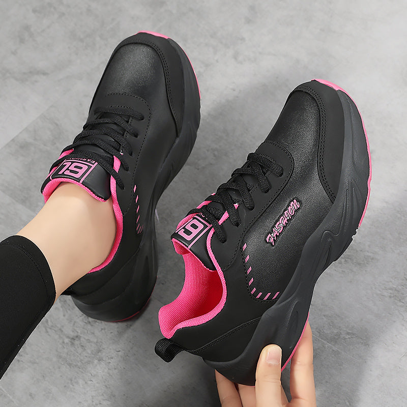 Women's Waterproof Non-slip Running Shoes Lightweight Lace Up Sneakers