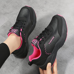 Women's Waterproof Non-slip Running Shoes Lightweight Lace Up Sneakers