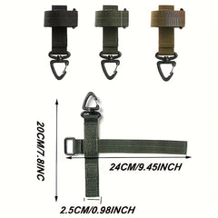 3pcs Nylon Webbing Buckle Sports Gloves Holder