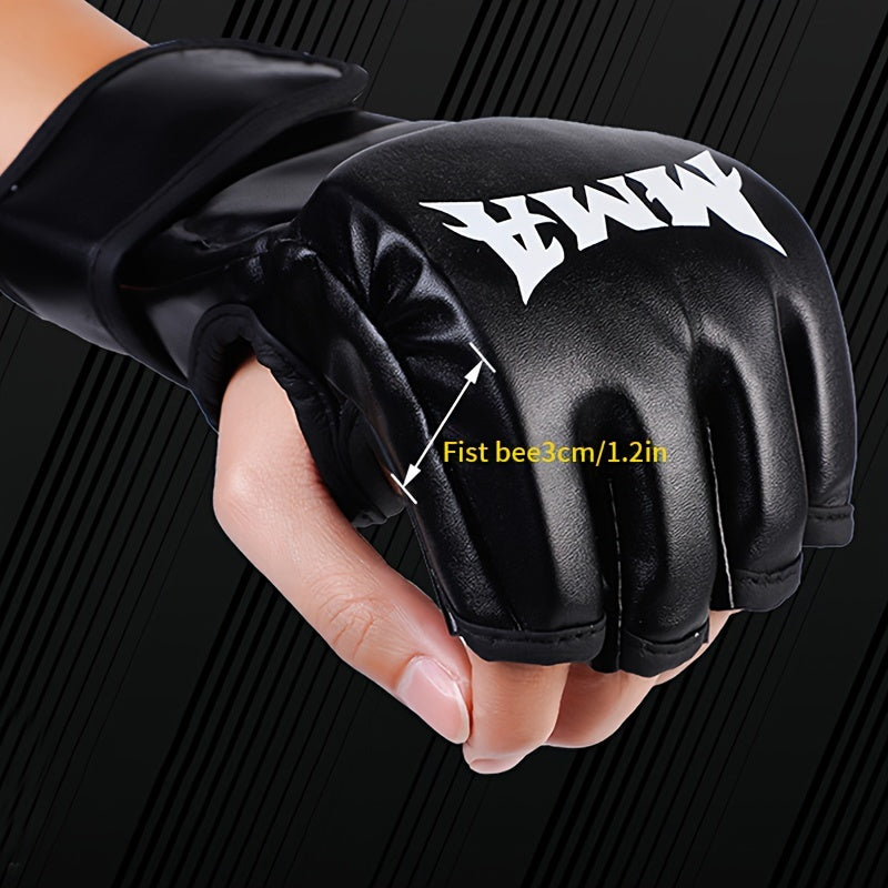 2pcs Half Finger Taekwondo Karate Gloves, Kickboxing Protective Gear