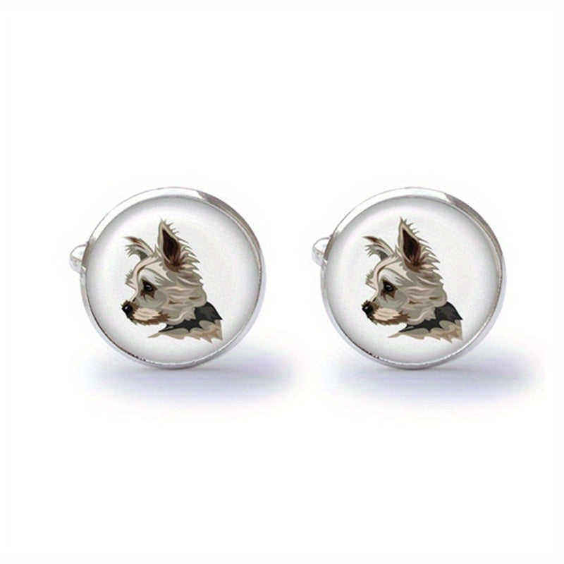 Yorkshire Terrier Cufflinks Yorkie Cufflinks Dog Cuff Links