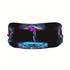 Unisex Sports Headband Sweat Wicking Stretchy Polyester Bull & Snake
