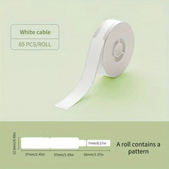 65pcs Cable Labels Roll Colorful Waterproof Wire Labels Stickers Tear Resistant