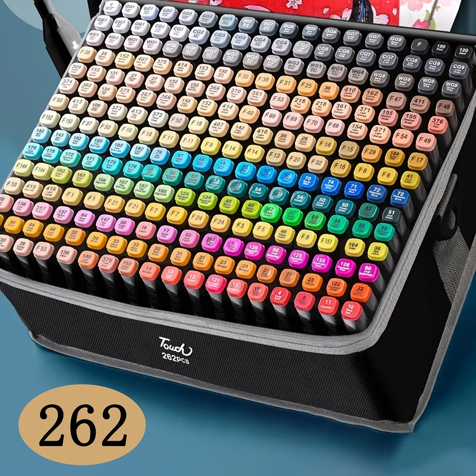 12 262pcs Brush Art Marker Set Double Tipped Sketch Marker