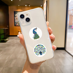 500pcs Peacock Stickers Roll Vinyl Stickers Scrapbook Journaling Laptop Bumper